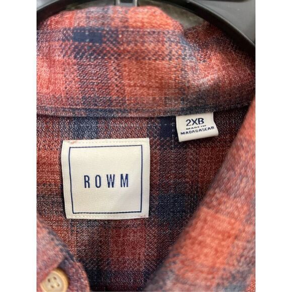 ❤️ROWM Mens Plaid Button Down 2XB - Picture 3 of 5